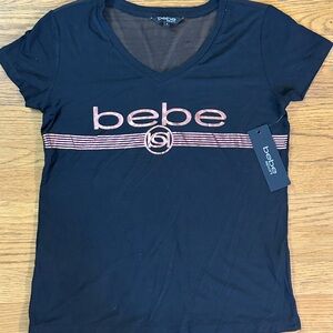 Bebe Sport Black Logo Tee